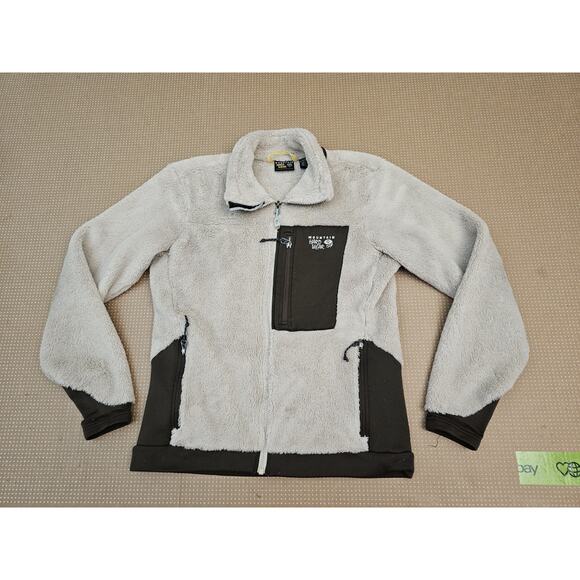 Mountain Hardware Monkey Fleece Jacket Women’s M Beige Fuzzy Polartec Full Zip - Picture 1 of 14